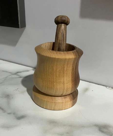 زعفران کوب چوبی(هاون)